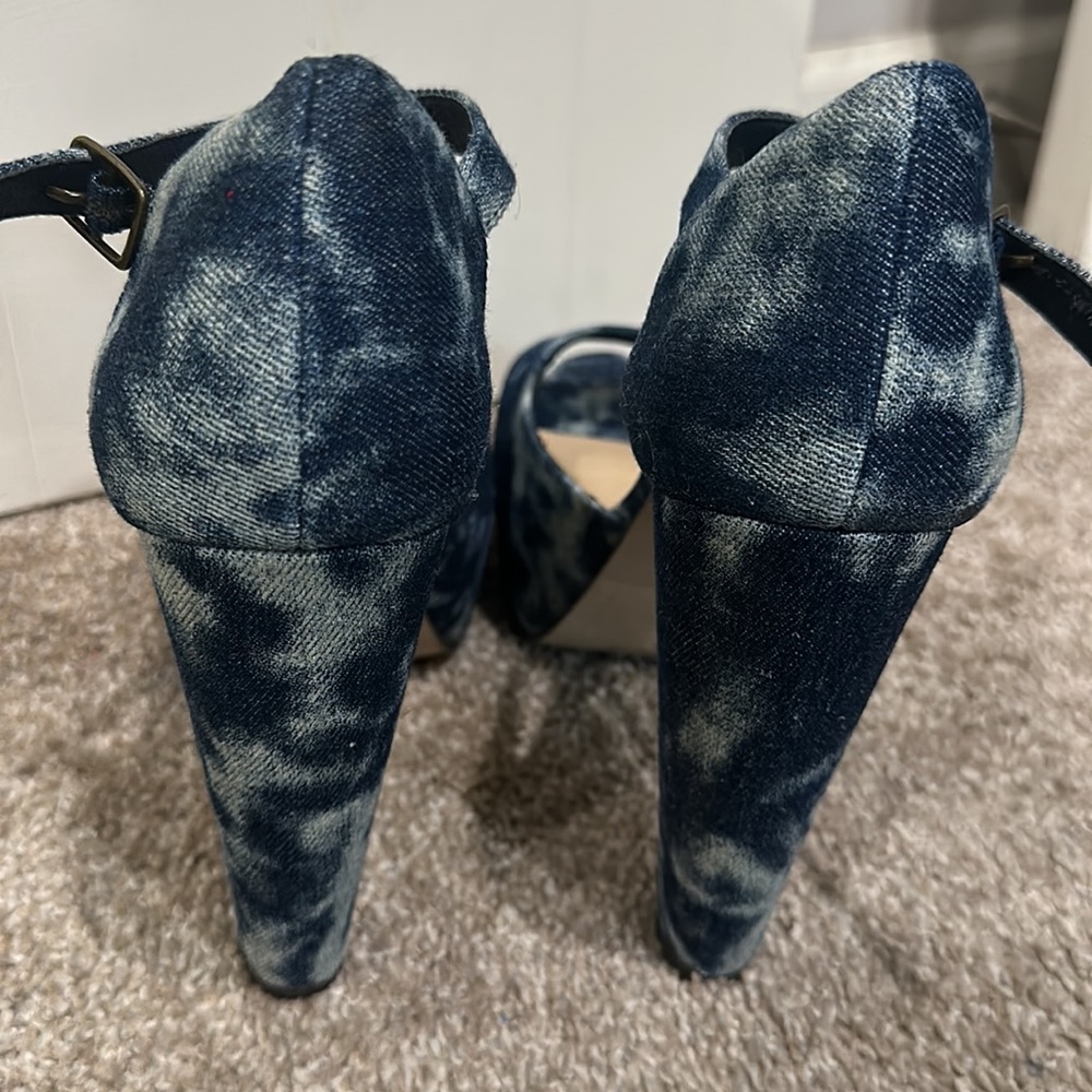Denim Platform Heels - Picture 3 of 5